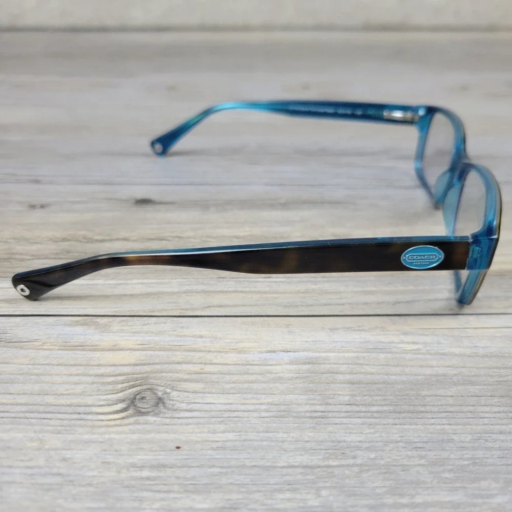 Coach Eyeglasses Frames HC 6040 Brooklyn 5116 Dark Tortoise Teal Women 52-16